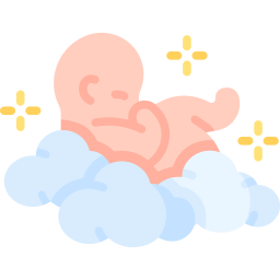 dziecko śpi ikona
