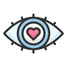 Love eye icon