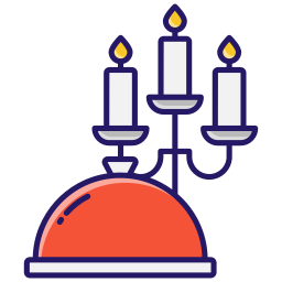 kolację przy świecach ikona