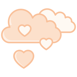 nube de amor icono