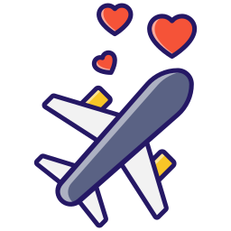 Romantic getaway icon