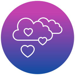 Love cloud icon