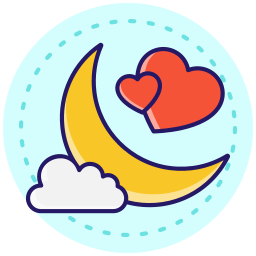 Love moon icon