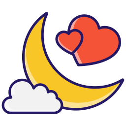 Love moon icon