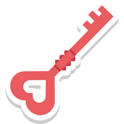 Heart key icon