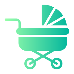 Baby stroller icon