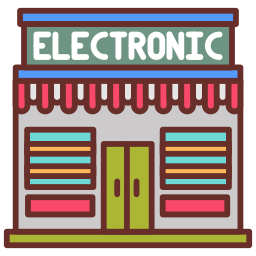 negozio di elettronica icona