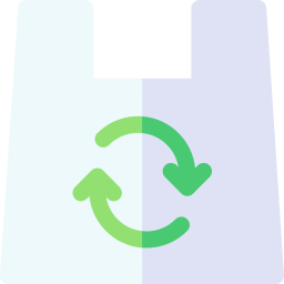 Recyclable bag icon