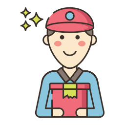 Delivery man icon