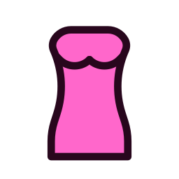 strapless jurkje icoon