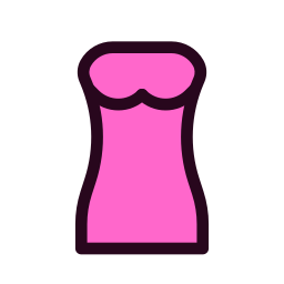 trägerloses kleid icon