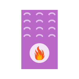 caliente icono