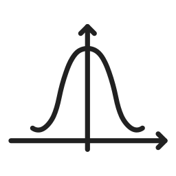 gráfico de campana icono