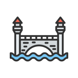 Steel bridge icon