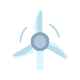 Wind energy production icon