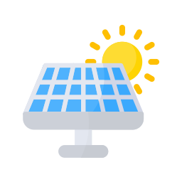 conjunto de paneles solares icono
