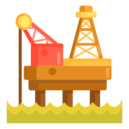 Нефтяная платформа иконка