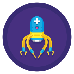 Medical robot icon