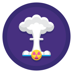 explosión nuclear icono