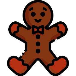 hombre de pan de jengibre icono