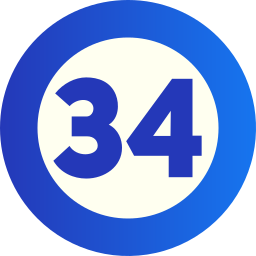 Thirty four icon