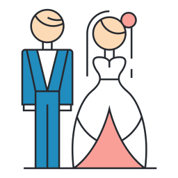 pareja de boda icono