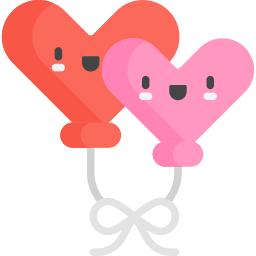 Heart balloon icon