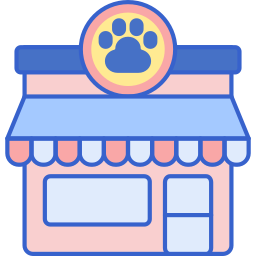negozio di animali icona