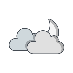 Cloud and moon icon