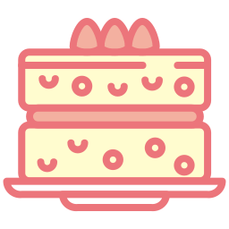 Sponge cake icon