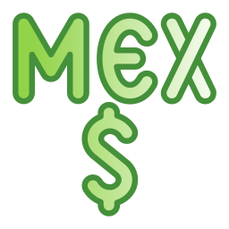 peso mexicano icono