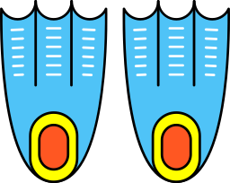 scarpe da snorkeling icona