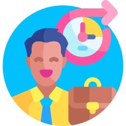 trabajo de medio tiempo icono