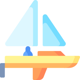 Fractional sloop sailboat icon