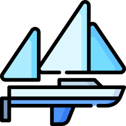 Ketch sailboat icon