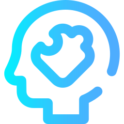 Human puzzle mind icon