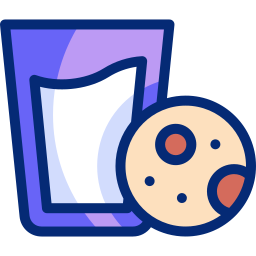 Cookie and milk icon