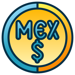 peso messicano icona
