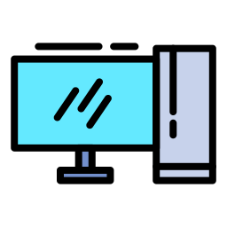 コンピュータのデスクトップ icon