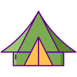 Camping tent icon