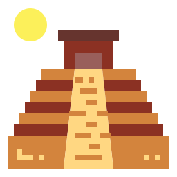 Pirámide maya icono