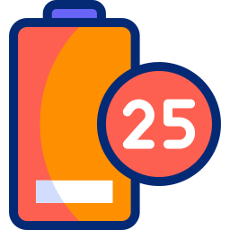 25 battery icon