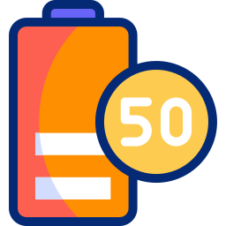 50 batería icono