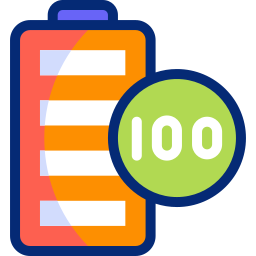 100 batería icono