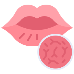 Dry lips icon