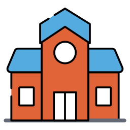 edificio escolar icono