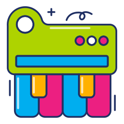 piano de juguete icono