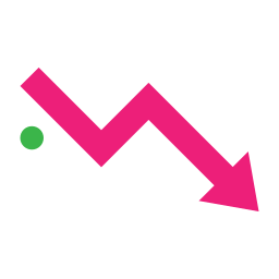 gráfico de seta para baixo Ícone