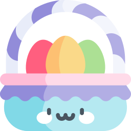 Easter egg basket icon