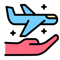 Flight insurance icon